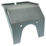 A metal PTO guard shield designed for Allis-Chalmers farm tractors, with the model number D21 KI1261, shown in a silver finish.