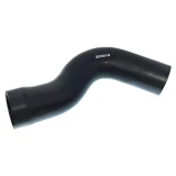 Allis-Chalmers Lower Radiator Hose for Allis Chalmers 210, black flexible radiator hose with a smooth surface and a slight bend.