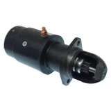 Allis-Chalmers D17 170 175 Delco Starter, industrial starter motor for tractor engines with mounting flange and gear pinion.
