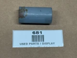 Allis-Chalmers Upper Seat Spacer Pivot Bushing 70227915, display image of a blue cylindrical metal bushing with some rust and wear.