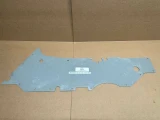 A blue metal right hand side panel (display) for Allis-Chalmers D14 D15 farm tractors, with multiple holes and a label in the center indicating it is for model D14, D15, and other specifications.