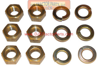 Allis-Chalmers Manifold Nut & Washer Kit, set of brass nuts and washers for tractor manifold assembly.