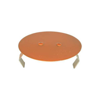Allis-Chalmers Allis Chalmers D14 D15 Clutch Inspection Cover Plate, round orange cover with two holes and metal clips on sides.