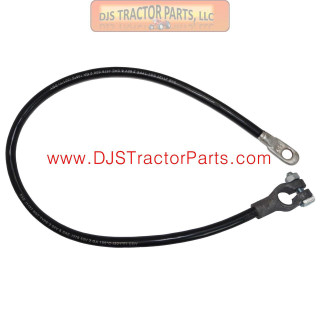 Allis-Chalmers Battery Cable 27" (Insulated) - AB-419D, black insulated battery cable with terminal lug and clamp connector.