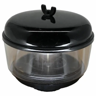 Allis-Chalmers Pre-Cleaner Cap Assembly AB-512D with 7-inch bowl, black lid and transparent container.