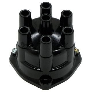 Allis-Chalmers 180 185 190 190XT Distributor Cap, a black cylindrical engine part with multiple terminal sockets for spark plug wires.