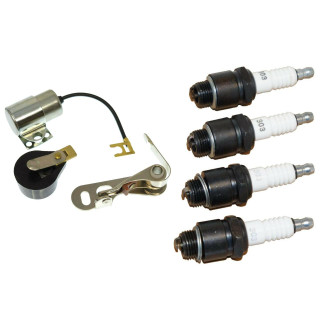 Allis-Chalmers Ignition Tune Up Kit (Delco Distributor), ignition components including spark plugs and related parts for engine maintenance.