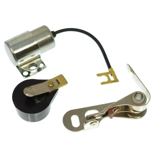 Allis-Chalmers Ignition Tune-Up Kit W/ Rotor (Delco Distributor), automotive ignition components including rotor, condenser, and mounting hardware.