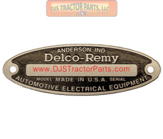Allis-Chalmers Blank Starter Tag, Generator Tag, Distributor Tag - 6 Volt Delco Remy w/ 2 Rivets - AB-511D 