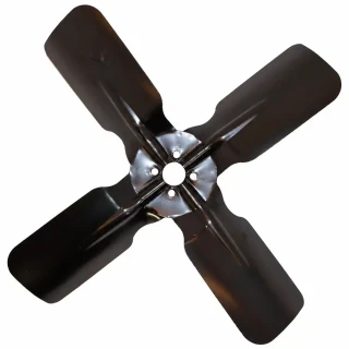 Allis-Chalmers Fan Blade for WC, WD, WF, D17, WD45, black fan blade with four blades and central mounting hole for tractor cooling system.