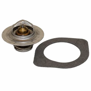 Allis-Chalmers Thermostat w/ Gasket for Ford Models, automotive radiator thermostat with gasket for engine cooling system repair.