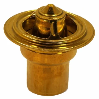 Allis-Chalmers Thermostat 160 Degrees for Allis-Chalmers and More, gold-colored thermostatic valve with a conical top and circular base.