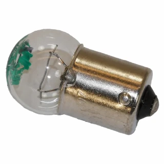 Allis-Chalmers 12 Volt Bulb - AB-345D, small automotive light bulb with clear glass and metal base for tractor lighting.