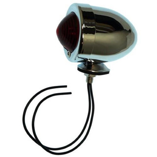 Allis-Chalmers 12 Volt Chrome Bullet Style Tail Light Assembly 