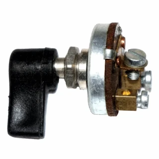 Allis-Chalmers Combo Light Switch Assembly with Knob, industrial electrical switch with black knob and metal components.