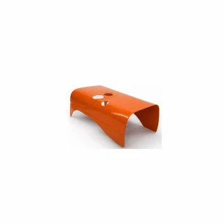 Allis-Chalmers B, C, CA Hood With Large Exhaust Hole, orange tractor hood with cutouts for engine access and airflow