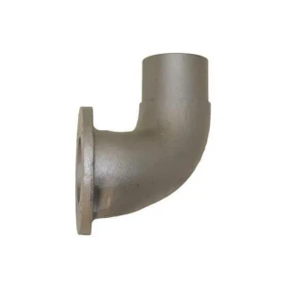 Allis-Chalmers Exhaust Turbo Elbow D19, D21, 210, 220, 7000, 7010, 7020, 3-inch metal turbo exhaust elbow with flange for industrial engines.