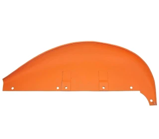 Allis-Chalmers Allis Chalmers B C CA Fender (RH), orange tractor fender with mounting holes and curved shape for right-hand side