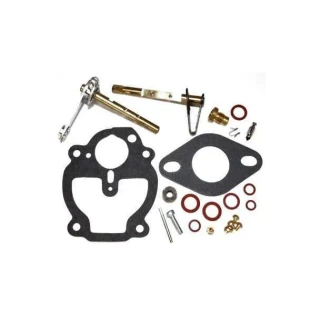 Allis-Chalmers Zenith Carburetor Repair Kit CA AC-1385D, assorted gasket, needle valve, screws, washers, and components for carburetor repair.