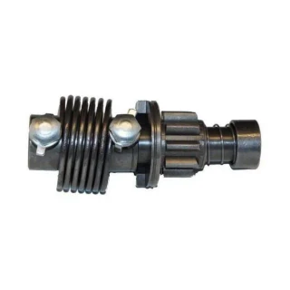 Allis-Chalmers Starter Drive Assembly (Bendix), a mechanical component for tractor models D14, WC, WD, WD45, G, D10, D12, featuring a metal gear and coil spring design for starting mechanisms.
