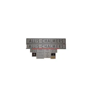 Allis-Chalmers Allis Chalmers D12 Series I 1959-1960 Vinyl Cut Decal Set, vintage tractor decals and stickers for restoration or customization.