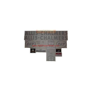 Allis-Chalmers D17 1957-1959 Oval Model Vinyl Cut Decal Set, vintage tractor decal stickers.