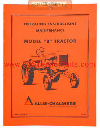 Allis-Chalmers Allis Chalmers B OPERATORS MANUAL 