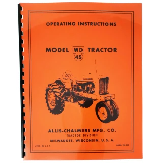 Allis-Chalmers Allis Chalmers WD45 OPERATORS MANUAL 