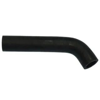 Black rubber water by-pass hose with a long straight section and a curved end, for an Allis-Chalmers WD45 farm tractor.