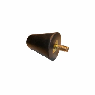 Allis-Chalmers D-Series Seat Bumper for Deluxe Seats, black rubber bumper with a brass threaded screw for attachment.