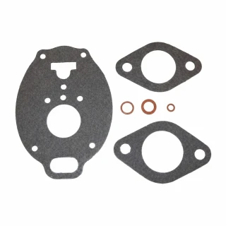 Allis-Chalmers Carburetor Gasket Kit for Big Bowl Marvel Schebler, includes gasket plates and small rubber seals for carburetor repair.