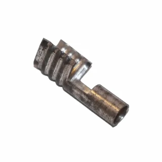 Allis-Chalmers Magneto Straight Snap Lock Plug Terminal, metallic electrical component with cylindrical shape and ridged grip area.