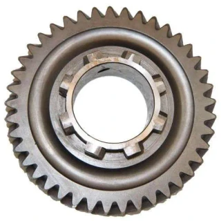 Front view of a metal 41-tooth pinion shaft second-gear for an Allis-Chalmers farm tractor, with a large central bore and a raised inner hub.