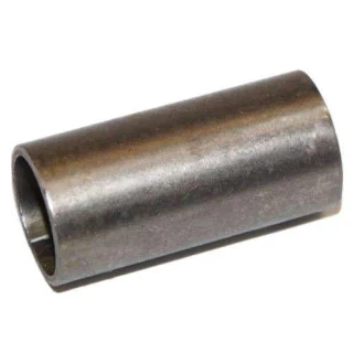 A short, hollow cylindrical steel bushing for an Allis-Chalmers farm tractor seat shock, shown at an angle on a white background.