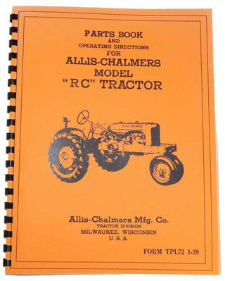 Allis-Chalmers Allis Chalmers RC Parts Operators Manual 
