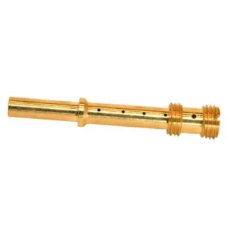 A brass nozzle for Allis-Chalmers Marvel Schebler Carburetor, designed for farm tractors like WD45 and D17.