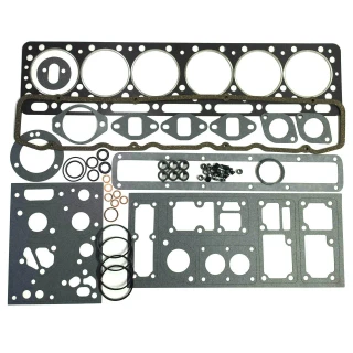 A set of gaskets and seals for Allis-Chalmers farm tractors, including a head gasket, valve cover gasket, and various smaller seals and O-rings, laid out on a white background.