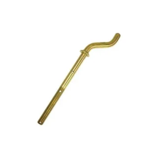 Allis-Chalmers Allis Chalmers D10, D12, D15 Hitch Lift Rod, gold-colored vintage farm implement part with a curved handle and a straight shaft.