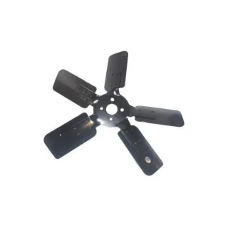 Allis-Chalmers 5-Blade Fan Blade 70255751, black metal fan blade with five curved blades for agricultural machinery.