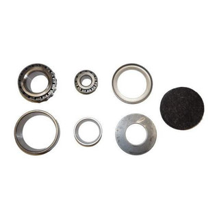 Allis-Chalmers D10 D12 Front Wheel Bearing Kit, collection of wheel bearing components including bearings, washers, and a felt filter.