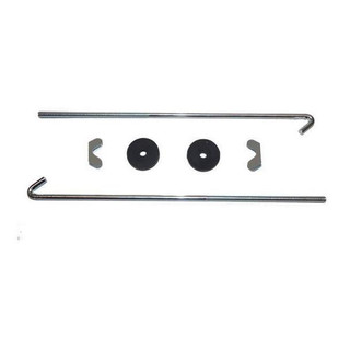Allis-Chalmers J-Style Battery Hold Down Kit for Allis-Chalmers D14 D15 D17 D19, battery hold down components including metal rods, rubber washers, and metal clips.