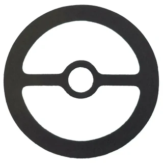 AGCO Water Pump Gasket for Allis-Chalmers WD45 Diesel, D17 Diesel, black rubber gasket with circular shape and central hole for water pump sealing.