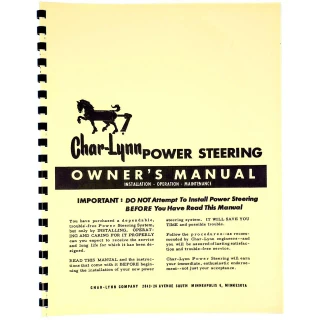 Allis-Chalmers Char-Lynn Power Steering Owners Manual 