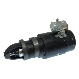Allis-Chalmers D14 D15 H3 I-600 Delco Starter, image showing a black and metallic starter motor with electrical connections on top.