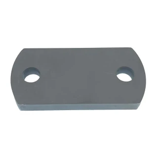 Allis-Chalmers CA D10 D12 D14 D15 D17 WD WD45 Drawbar Clamp, metal rectangular bracket with two circular holes for mounting.