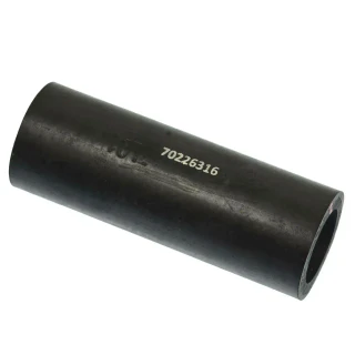 Allis-Chalmers WD45 Water Bypass Hose, black cylindrical metal pipe with printed serial numbers on surface.