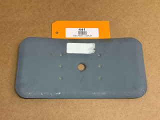 Allis Chalmers Seat Back, used seat back for IB, WC, RC, WF tractors, displayed on a brown background with an orange tag.