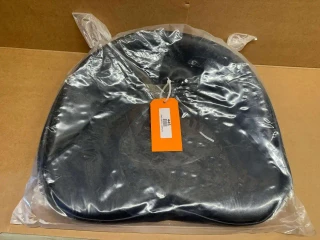 Black Tractor Seat Pad Cushion 19" (Display), new sealed in clear plastic packaging.