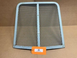 Allis Chalmers Unstyled WC WF Grill Screen Radiator Guard 70204232, display of an unstyled square metal radiator guard with a diamond mesh pattern and a curved frame.