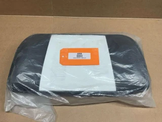 Black & White Seat Back Cushion on Wood, display